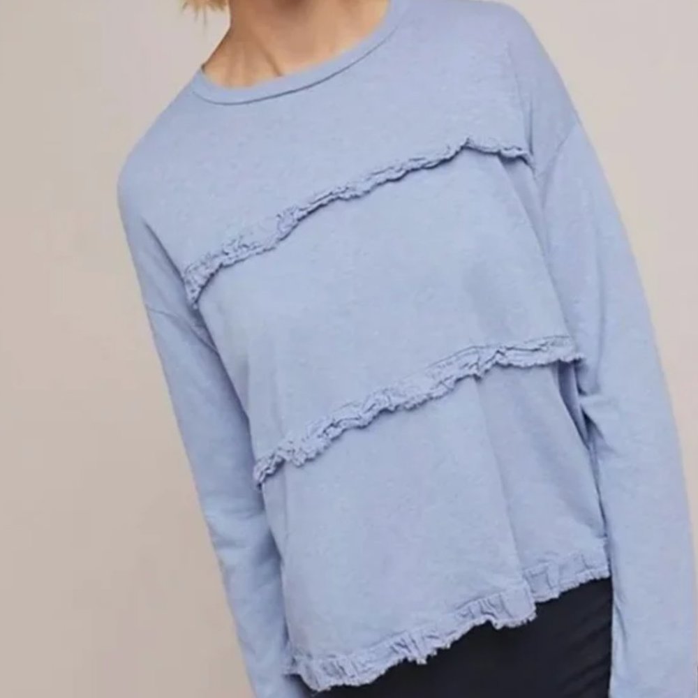 Anthropologie Sundry Tiered Long-Sleeved Top